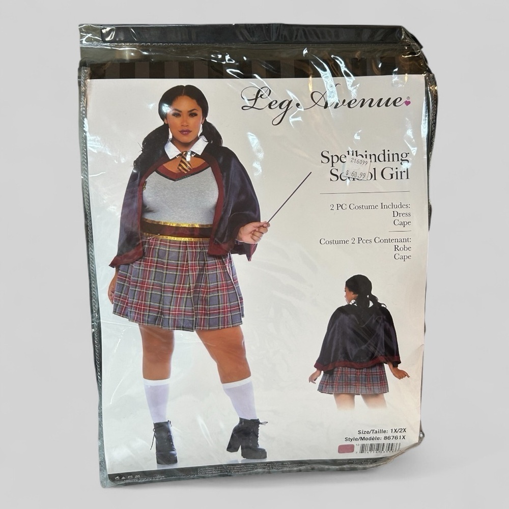 Leg Avenue Spellbinding School Girl Harry Potter Costume 1X 2X BRAND NEW - Picture 2 of 9